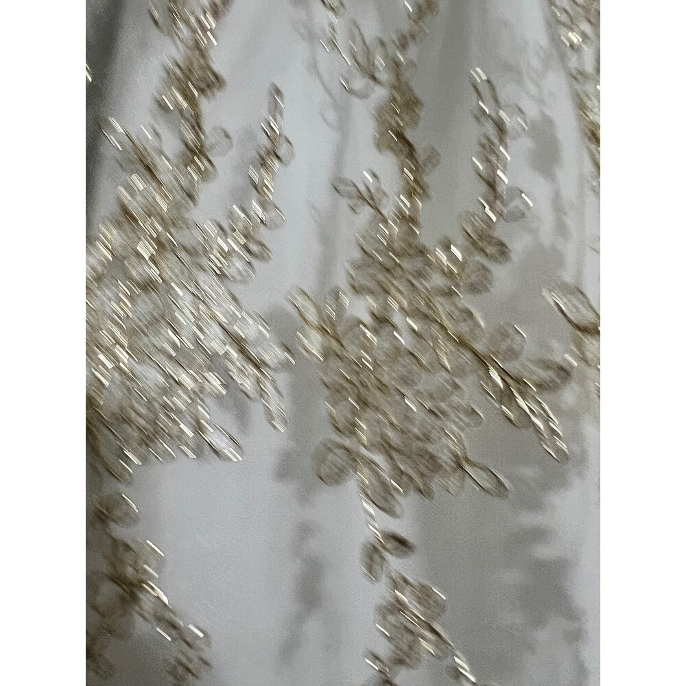Belle Badgley Mishka Gold Embroidered Tulle Overlay Skirt 10 - Picture 7 of 7